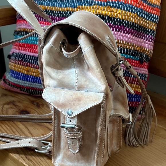 Freebird Beige Leather Backpack - Picture 4 of 6